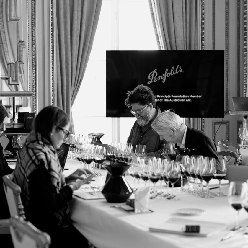 Wine Critics tasting Penfolds Wines